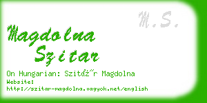 magdolna szitar business card